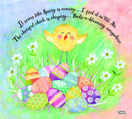 A drawing of forest creatures